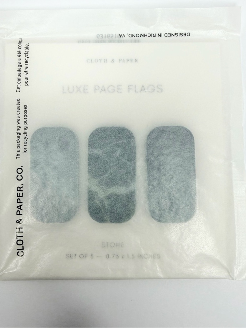 Cloth & Paper bundle: A5 size embossed dashboard, page flags & dot stickers. - Picture 5 of 11